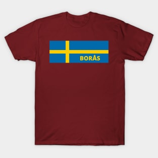 Borås City in Swedish Flag T-Shirt